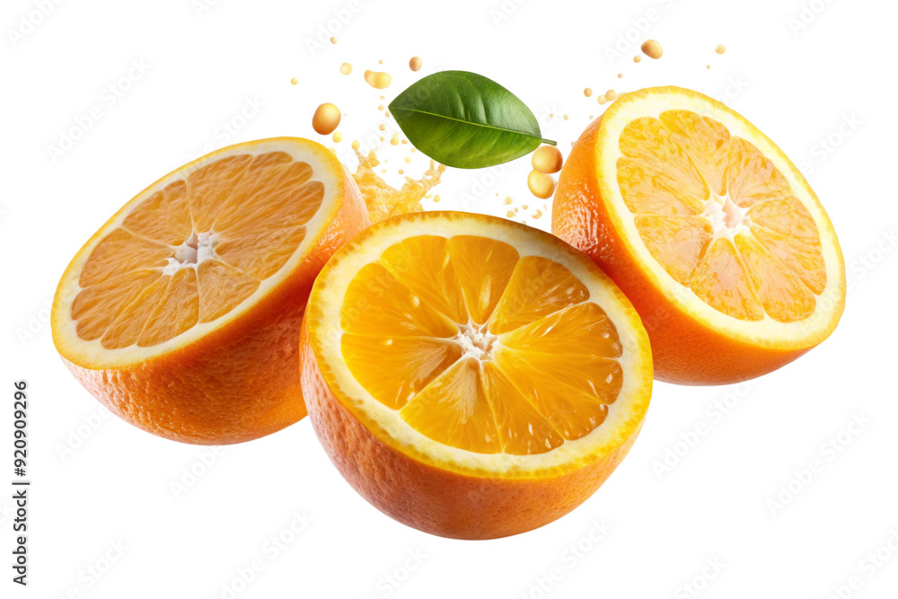 Fototapeta premium Juicy Orange slices png