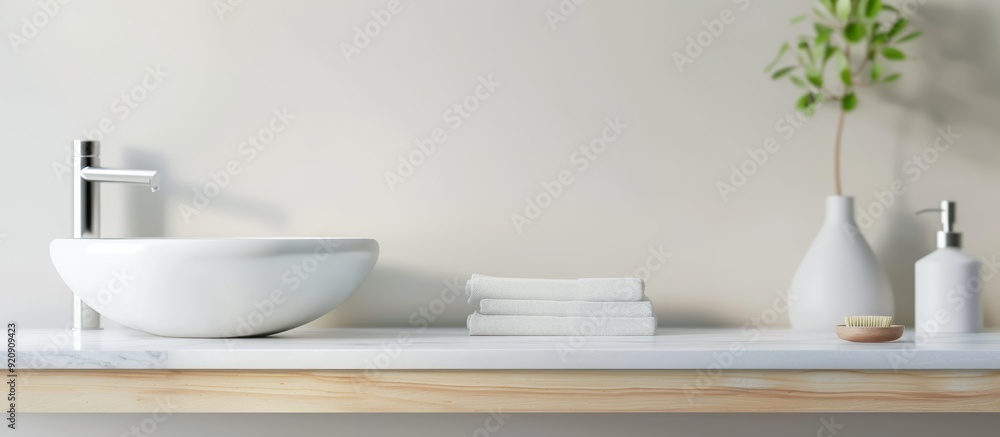 Blurred background of a modern home interior with an empty wooden table top for product display montage Blurred background of a modern home interior with an empty wooden table top for product display montage
