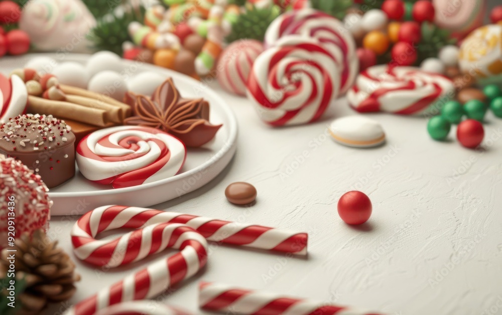 A candy buffet at a party, with various treats and decorations, festive and abundant A candy buffet at a party, with various treats and decorations, festive and abundant