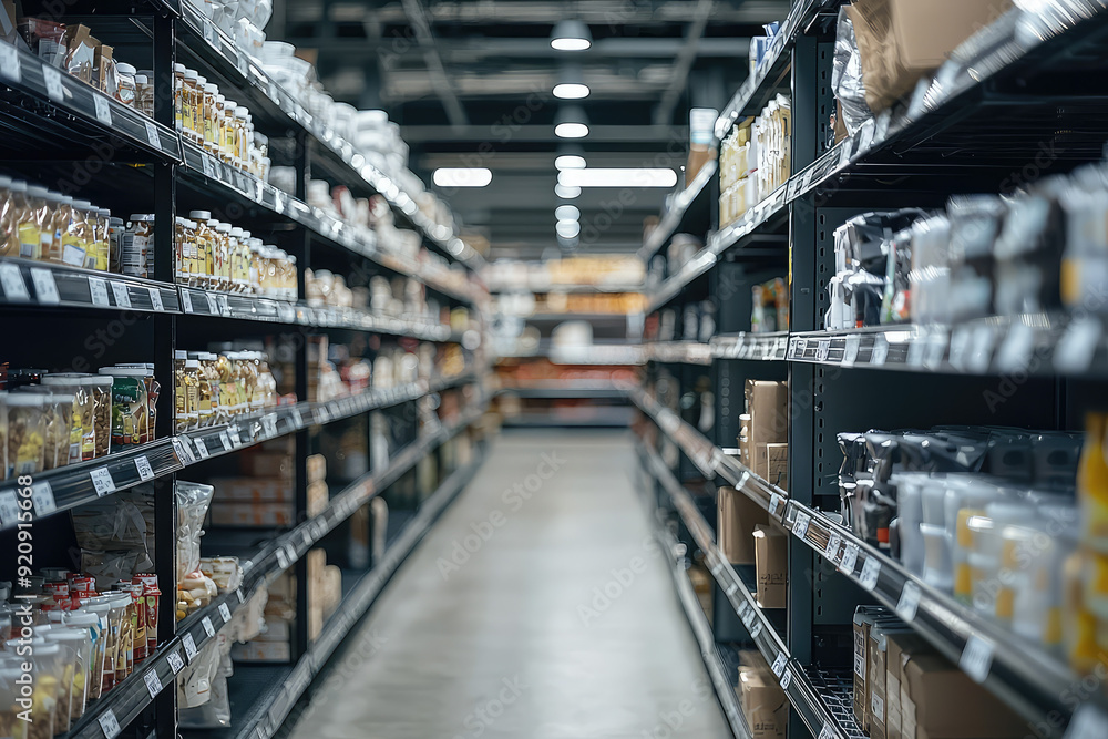 Shelves of an empty supermarket aisle emphasizing the impact of supply shortages on consumers and grocery shopping experiences. Shelves of an empty supermarket aisle emphasizing the impact of supply shortages on consumers and grocery shopping experiences.