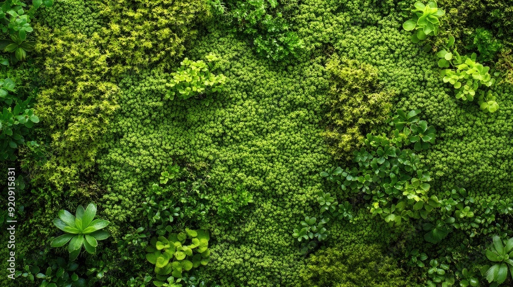 Lush green moss covering the ground, creating a tranquil botanical background with space for text, perfect for nature and wellness themes. Lush green moss covering the ground, creating a tranquil botanical background with space for text, perfect for nature and wellness themes.