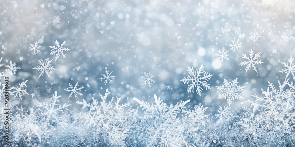 Winter snowy background with snowflakes Winter snowy background with snowflakes