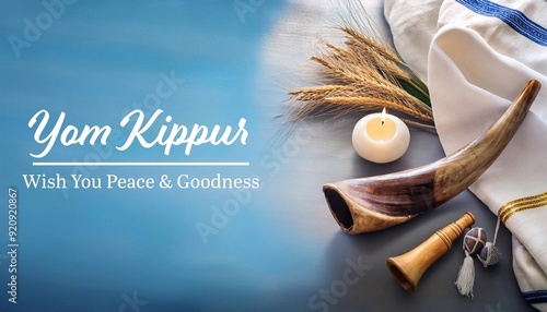 Yom Kippur Poster Design. Jewish Holiday Decorative Design