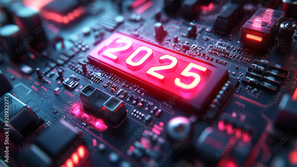 The concept of 2025. Text 2025. Pastel pink and blue colors. Glamour. Technological background. Microchips. Neon. The concept of 2025. Text 2025. Pastel pink and blue colors. Glamour. Technological background. Microchips. Neon.