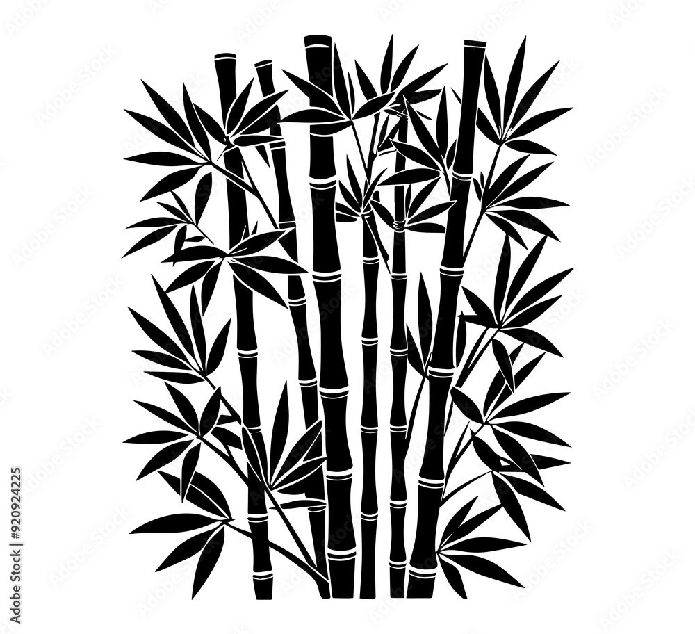 bamboo silhouette vector illustration bamboo silhouette vector illustration