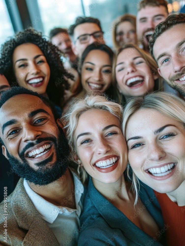 A Diverse Group of People Posing for a Camera A Diverse Group of People Posing for a Camera