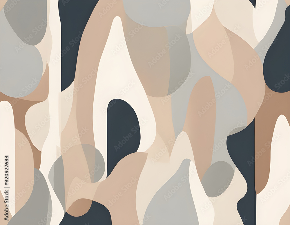 Abstract shapes and line in nude pastel colors. Neutral background in minimalist style Abstract shapes and line in nude pastel colors. Neutral background in minimalist style