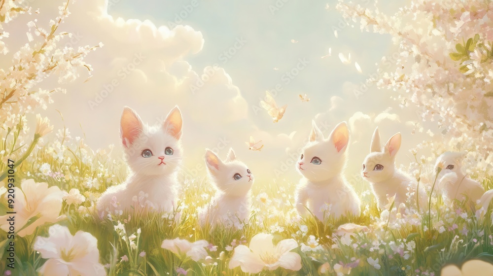 An irresistibly cute wallpaper featuring a group of baby animals An irresistibly cute wallpaper featuring a group of baby animals