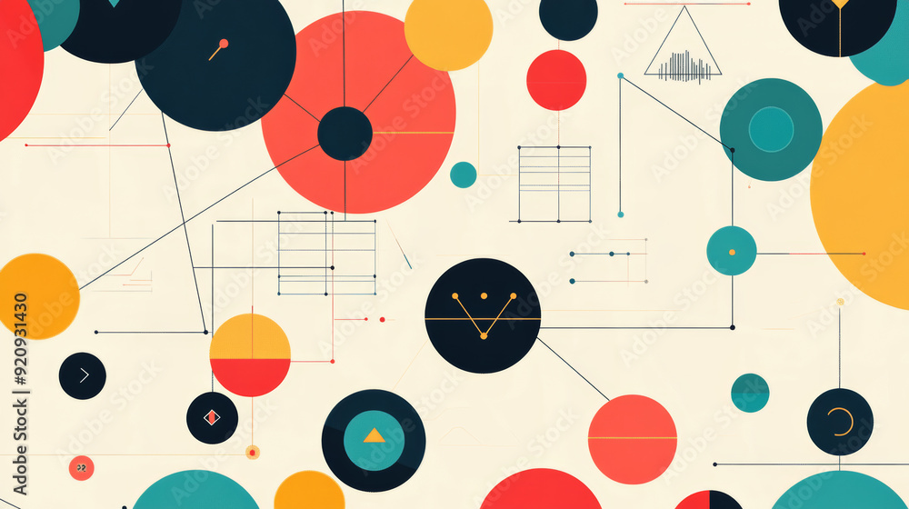 Abstract connected lines and dots circuit. Simple technology graphic background, vector design representing network technology and connections. Abstract connected lines and dots circuit. Simple technology graphic background, vector design representing network technology and connections.