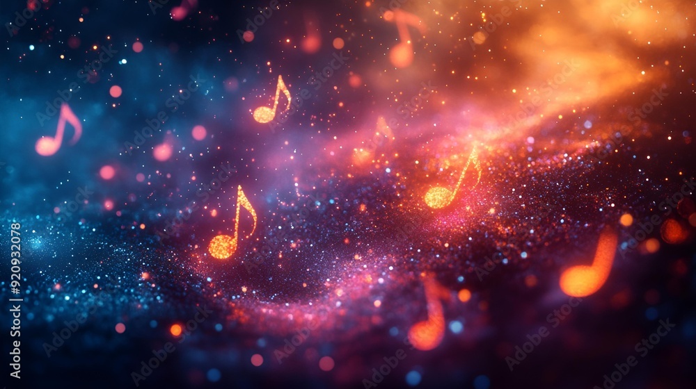 Fototapeta premium Cosmic nebula swirls with stardust, a vibrant tapestry of galaxies and supernovae igniting the night sky