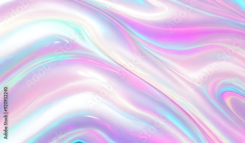 Wallpaper Mural Holographic background seamless trendy iridescent light foil texture. Soft holographic pastel unicorn marble background pattern. Modern pearlescent blurry abstract swirl illustration.	 Torontodigital.ca
