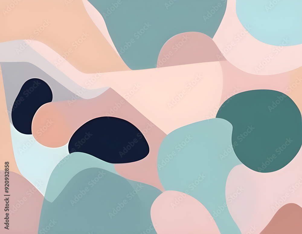 Modern Works Art. Aesthetic Pastel Geometric Textured Blob Background. Modern Works Art. Aesthetic Pastel Geometric Textured Blob Background.
