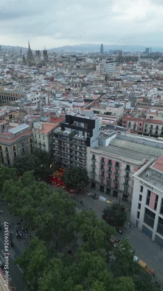 Aerial video over an urban scene in Barcelona, Catalonia, Spain. Aerial video over an urban scene in Barcelona, Catalonia, Spain.