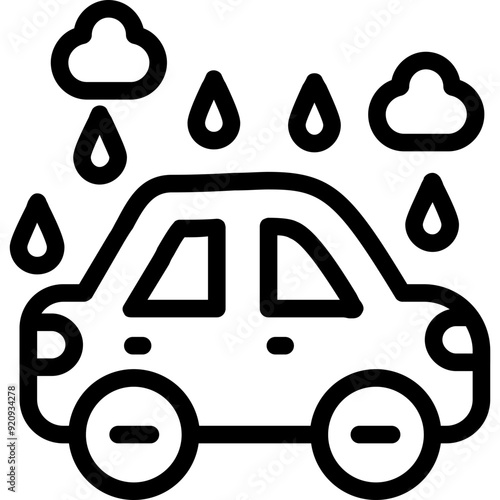 Water droplets on a car Icon
