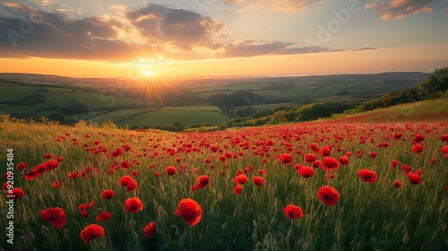 Serene Beauty of the English Countryside. Peaceful and picturesque landscape