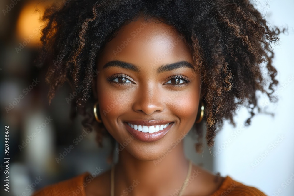 radiant african american woman with a resplendent afro her warm smile illuminating against a crisp white backdrop her natural hair crowns her with grace and confidence radiant african american woman with a resplendent afro her warm smile illuminating against a crisp white backdrop her natural hair crowns her with grace and confidence