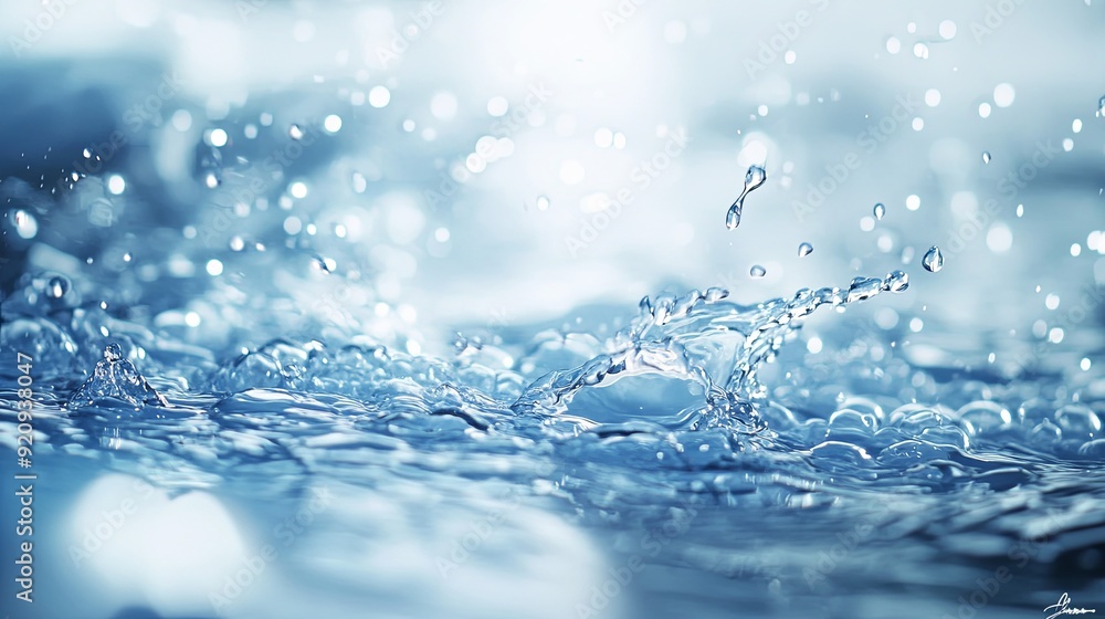 Serene Blue Water Ripples. Tranquility concept Serene Blue Water Ripples. Tranquility concept