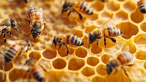 Busy Bees: A Sweet Symphony in Beeswax Honeycomb