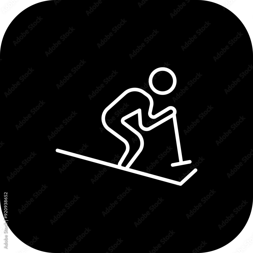 Fototapeta premium Skiing Icon Design