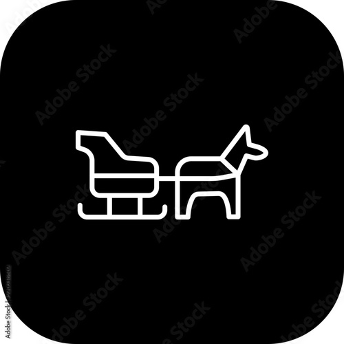 Dog sled Icon Design
