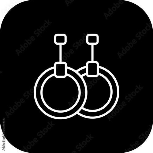 Gymnastic Rings Icon Design