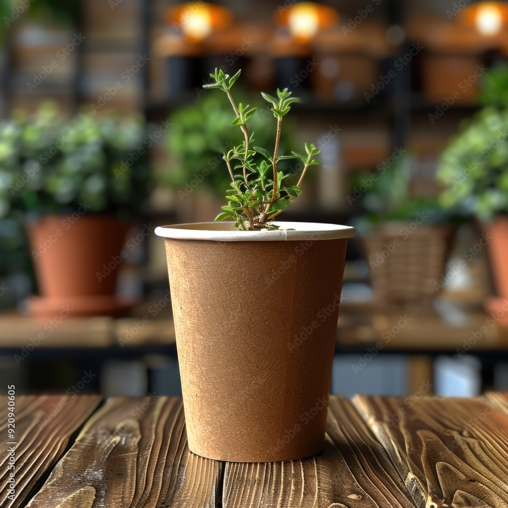Minimalistic Charm: The Unassuming Brown Paper Cup as a Tabletop Essential