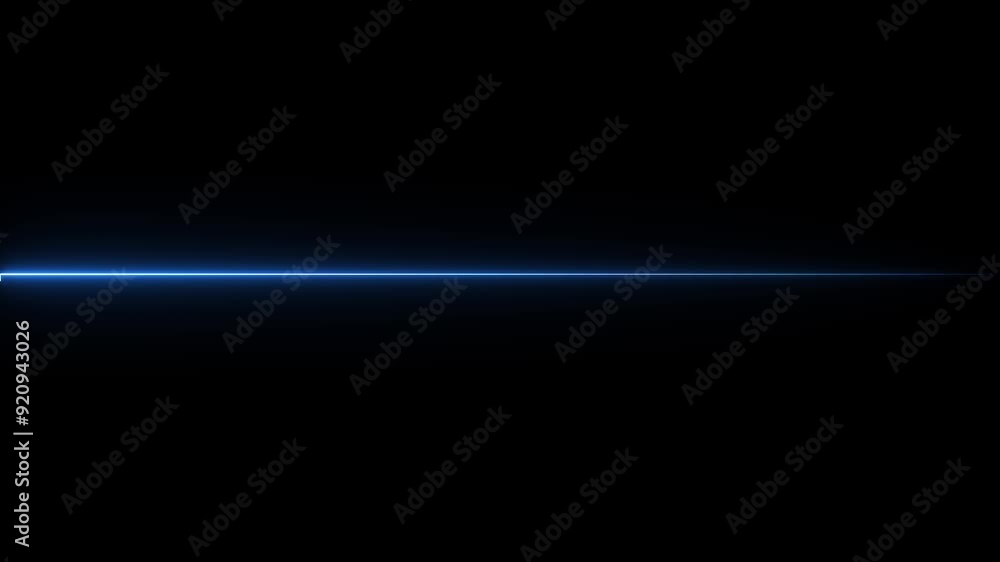 Horizontal glowing neon line animation.. Horizontal glowing neon line animation..
