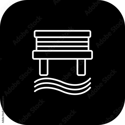 Water Bridge Icon Design
