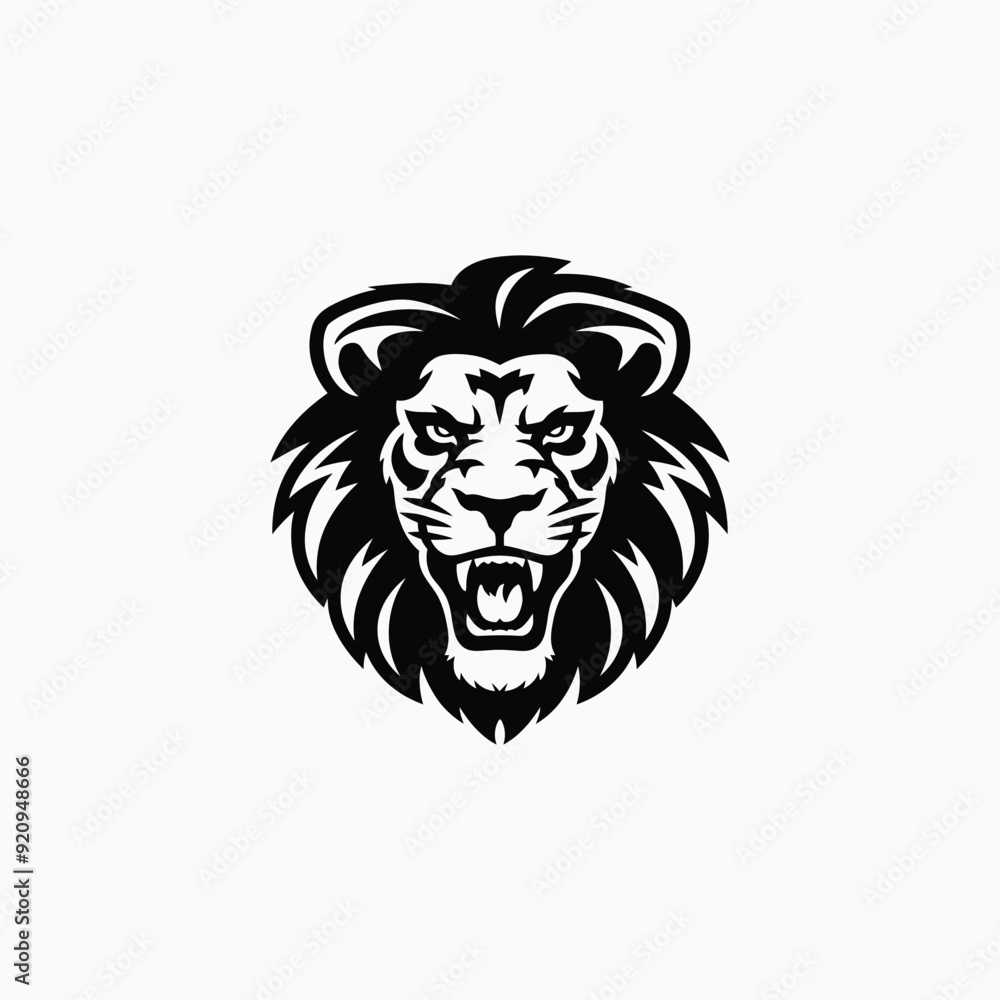 custom made wallpaper toronto digitalLion head logo animal vector template illustration