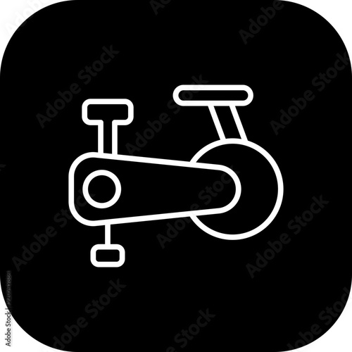 Exercise Bike Vector Icon Design