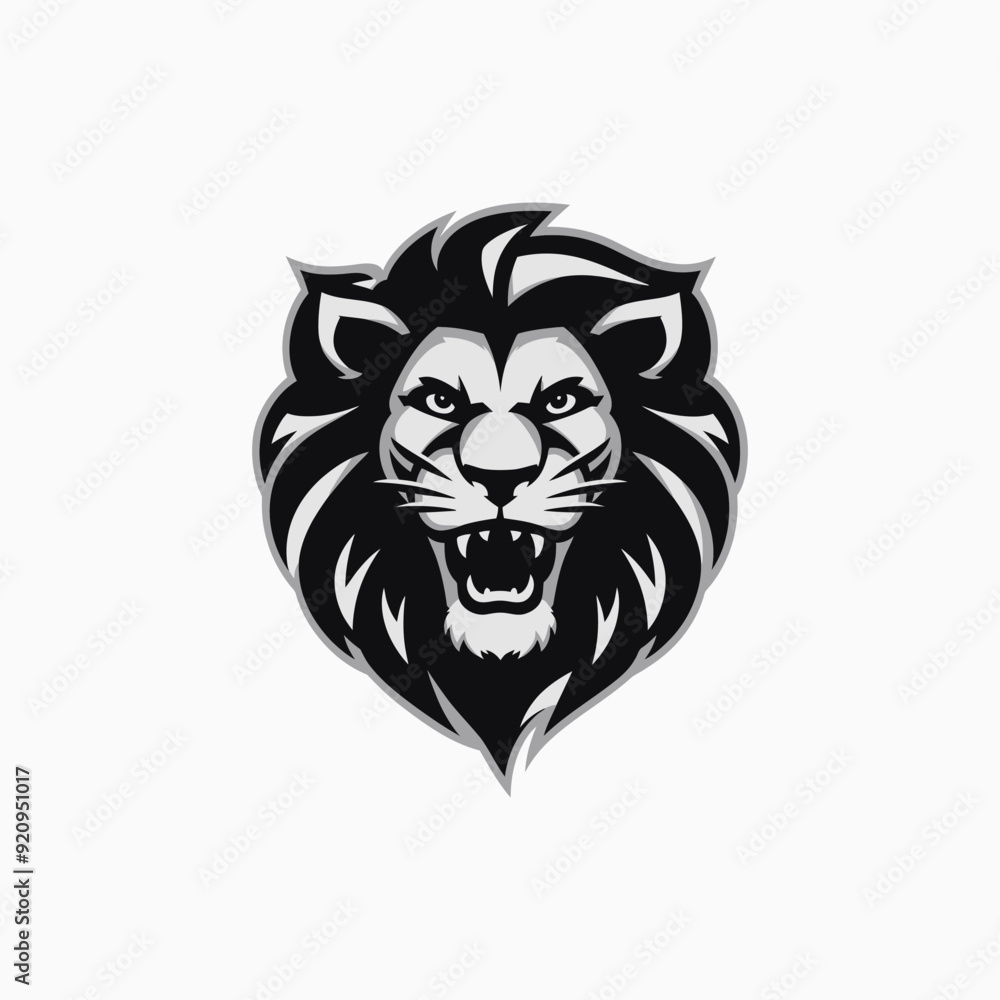 Lion head logo animal vector template illustration Lion head logo animal vector template illustration