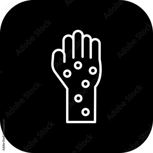 Hand Rash Vector Icon Design
