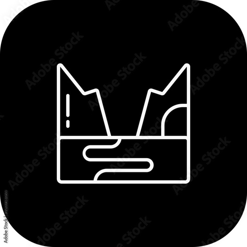 Fjord Vector Icon Design
