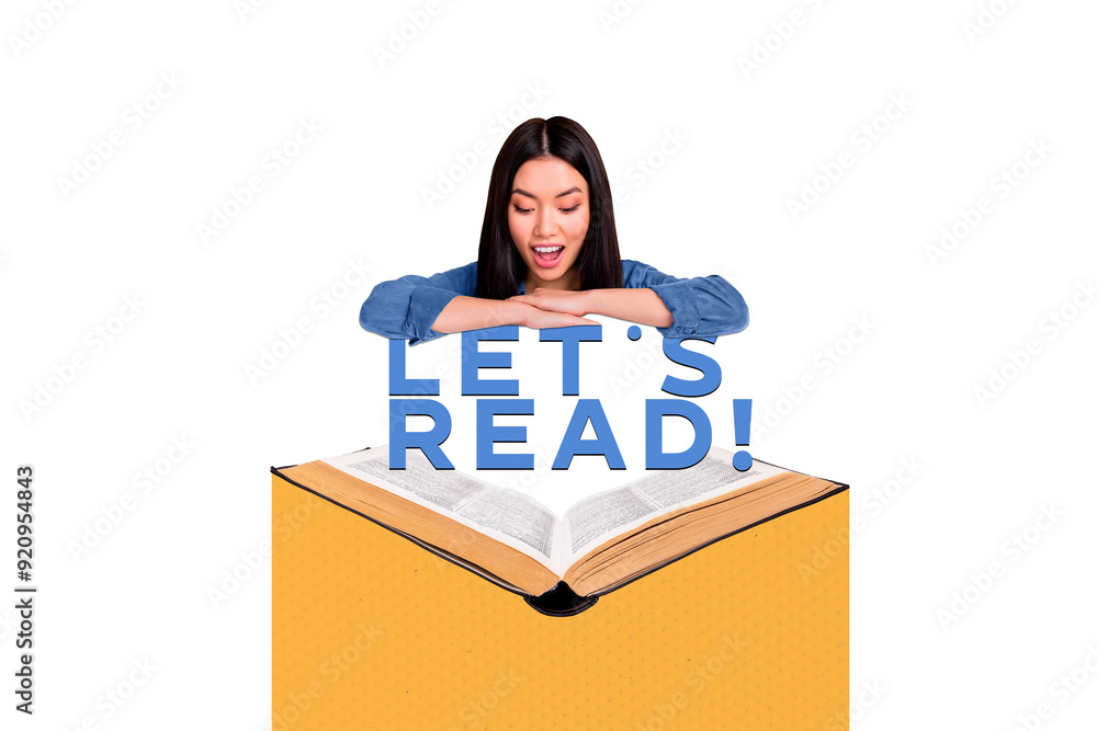 Trend artwork sketch image 3D photo collage of banner lets read smart ...