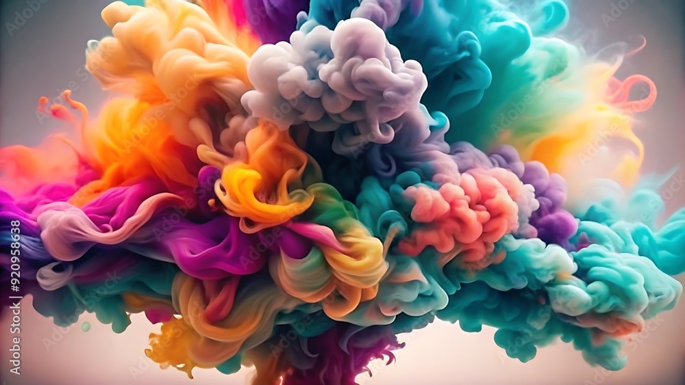 Obraz premium Abstract clouds Colorful smoke background