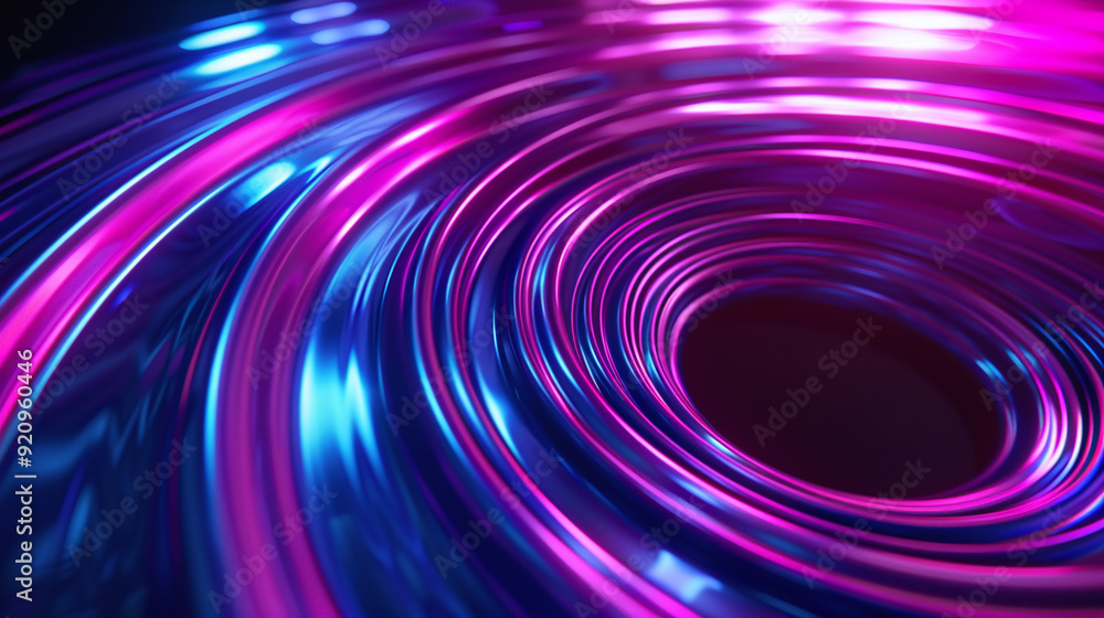 Abstract Animation of Rotating Purple and Blue Rings, Background Design Abstract Animation of Rotating Purple and Blue Rings, Background Design