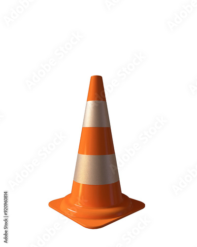 traffic cone isolated on white