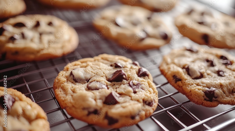 Chocolate Chip Cookies on a Cooling Rack Chocolate Chip Cookies on a Cooling Rack