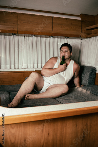 The poor man lives in a trailer park.