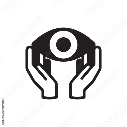 Holding Eye Solid Black