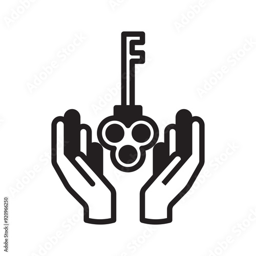 Holding Key Solid Black