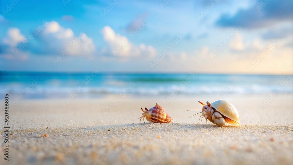 Hermit Crabs on a Pastel-Toned Beach: A Minimalist Dream Generative AI Hermit Crabs on a Pastel-Toned Beach: A Minimalist Dream Generative AI