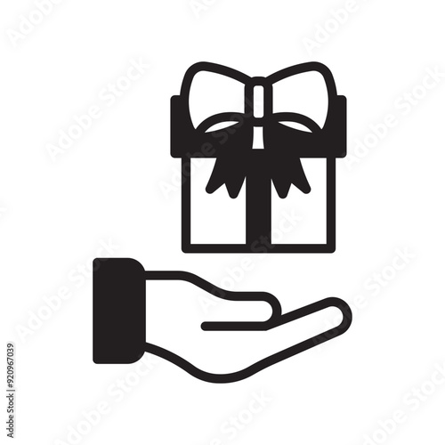 Holding Gift Solid Black