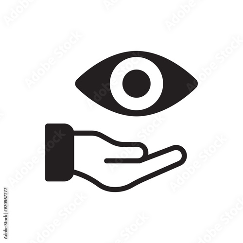 Holding Eye Solid Black