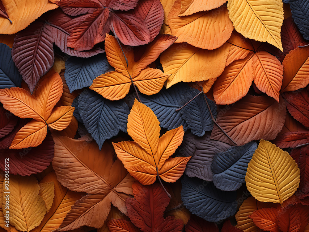 Fototapeta premium Bright Background design template with red leaves