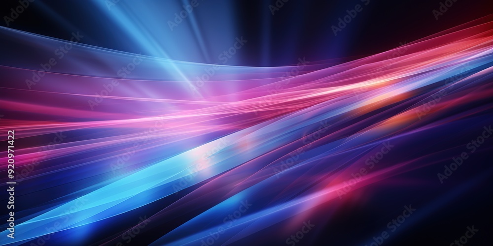 Abstract background with glowing blue and red lines. Abstract background with glowing blue and red lines.