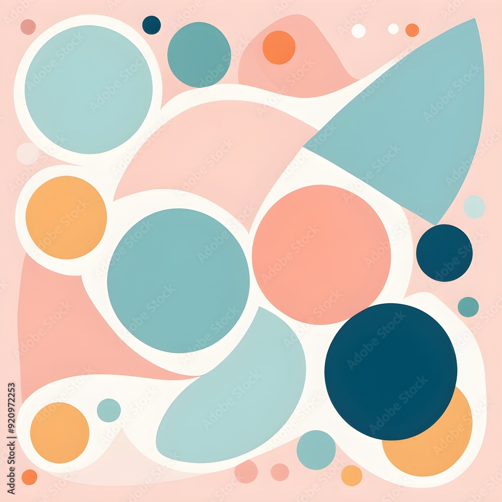 minimalist wallpaper illustration in geometric shapes symbolizing fun and ease minimalist wallpaper illustration in geometric shapes symbolizing fun and ease
