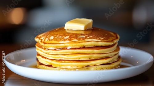 A Stack of Buttery Pancakes