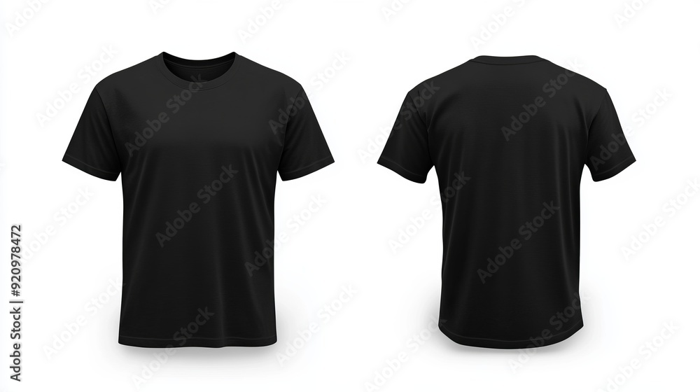 Black Plain T-Shirt Mockup Black Plain T-Shirt Mockup