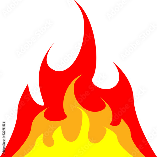 Dynamic Fire Icon Vector With Stylized Flames